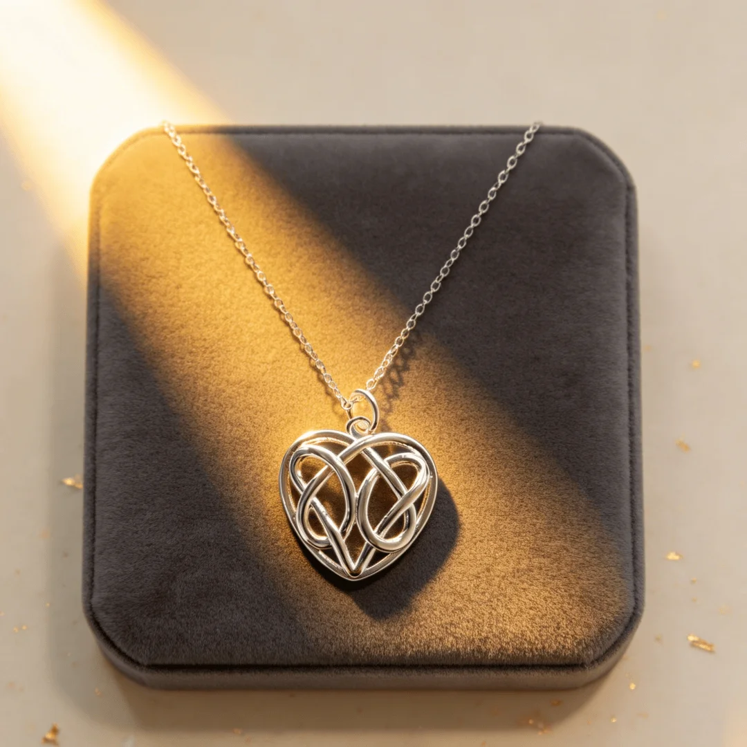 Recently, a 925 silver necklace with the design of a modern heart at reasonable prices for women, ideal for parties and weddings, high gifts.