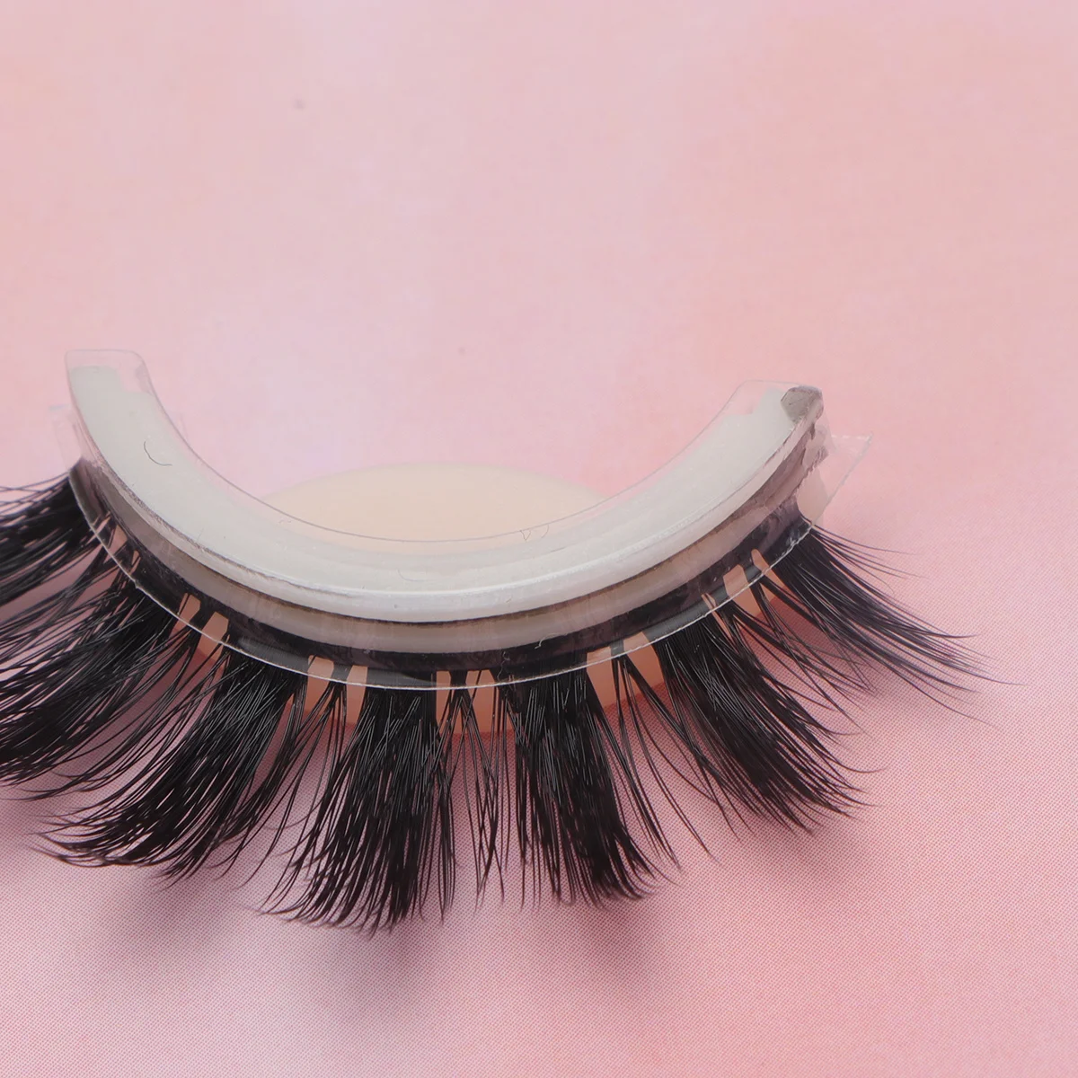 Faux-cils auto-adhésifs épais en Fiber 3D naturelle, longs et portables, pour fête, mariage, maquillage quotidien, 1 pièce