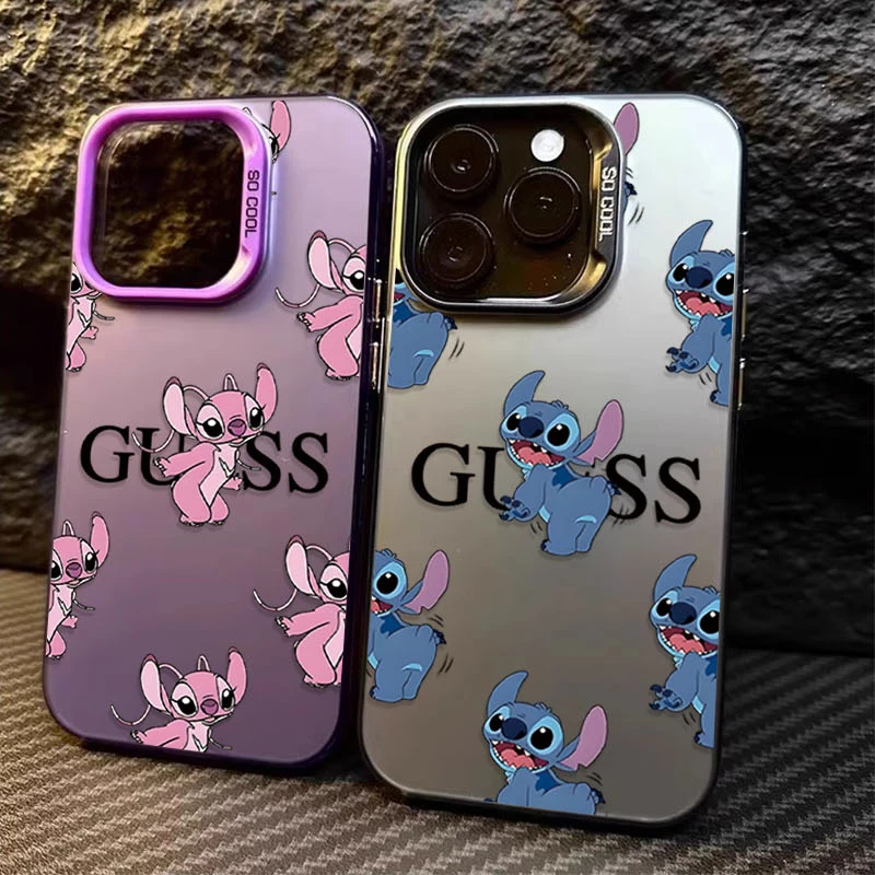 Disney Stitch G-GueSs Case for Xiaomi Redmi Note 13 12 11 Pro Plus 4G 5G 12S 11S 10S 10 9 9S 8 12C 13C A3 Shockproof Hard Cover