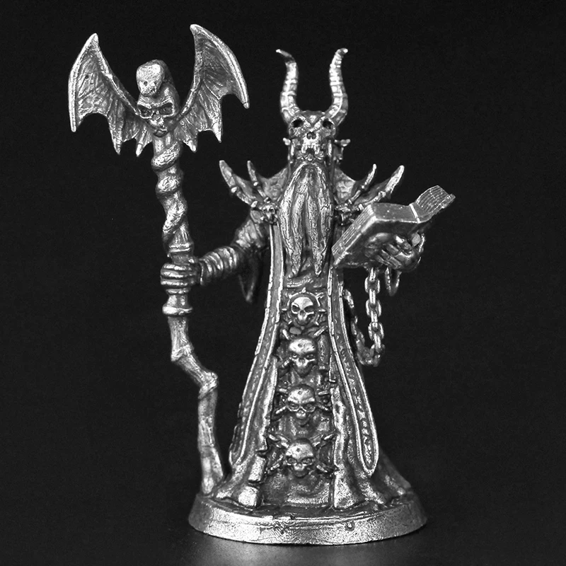 Metalen Cupronickel Undead Schedel Soldaat Model Actiefiguren Bordspel Stuk Creatieve Miniatuur Ornament Accessoires Beeldje