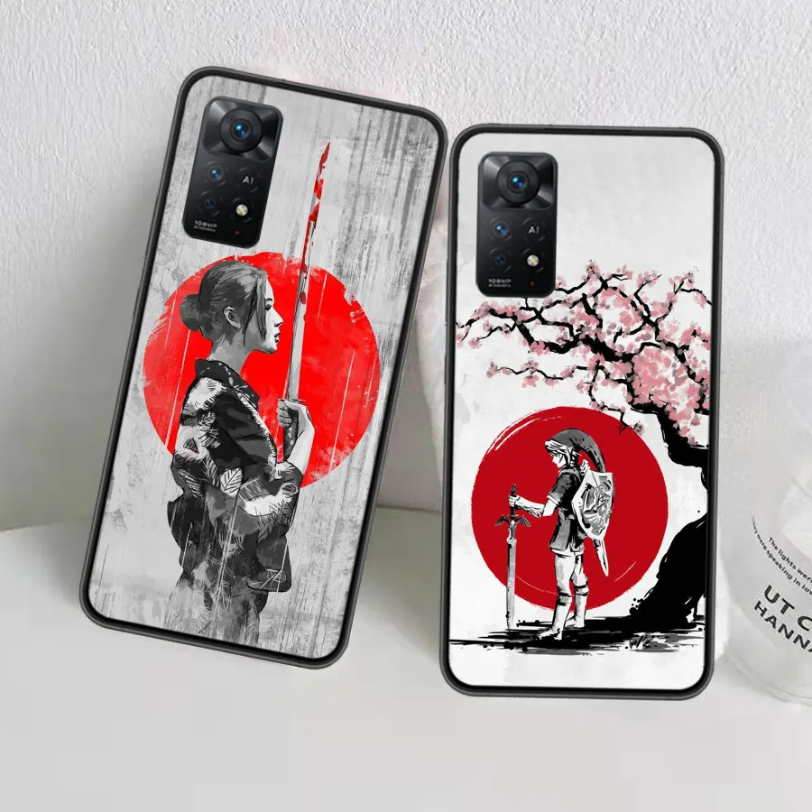 Hot Japanese Anime Samurai Phone Case For Redmi Note 13 Pro 5G Plus 12 12C 10 10A 10C 9 9A 9C 9T 8 8A K60 K70 Pro Xiaomi Cover 7