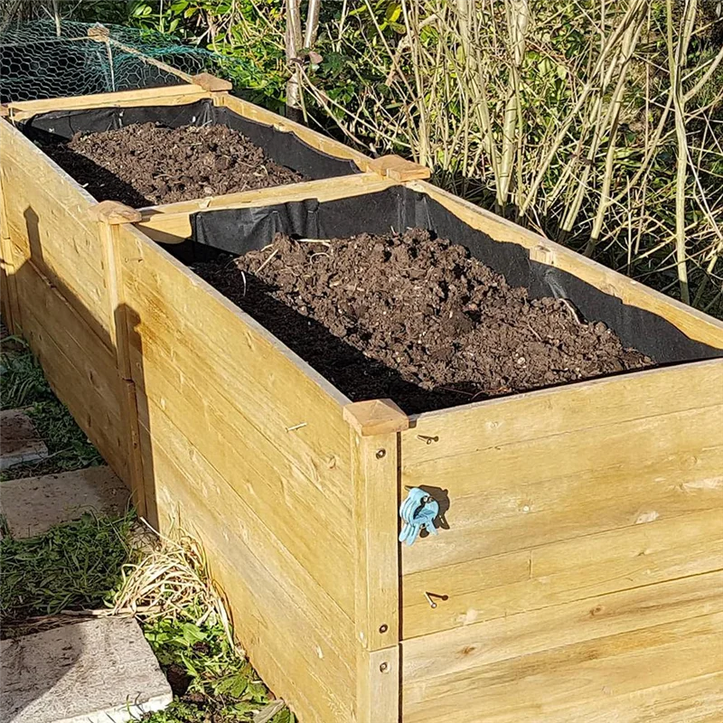A89X Fabric Liner For Large Veg Trough Outdoor Raised Bed Planter Liner Non Woven Black Vegetable Trugs Herb Planter Liner