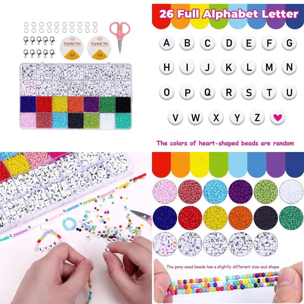 

J78F A-Z акриловые буквы алфавита набор бусин DIY браслет аксессуары для изготовления ювелирных изделий