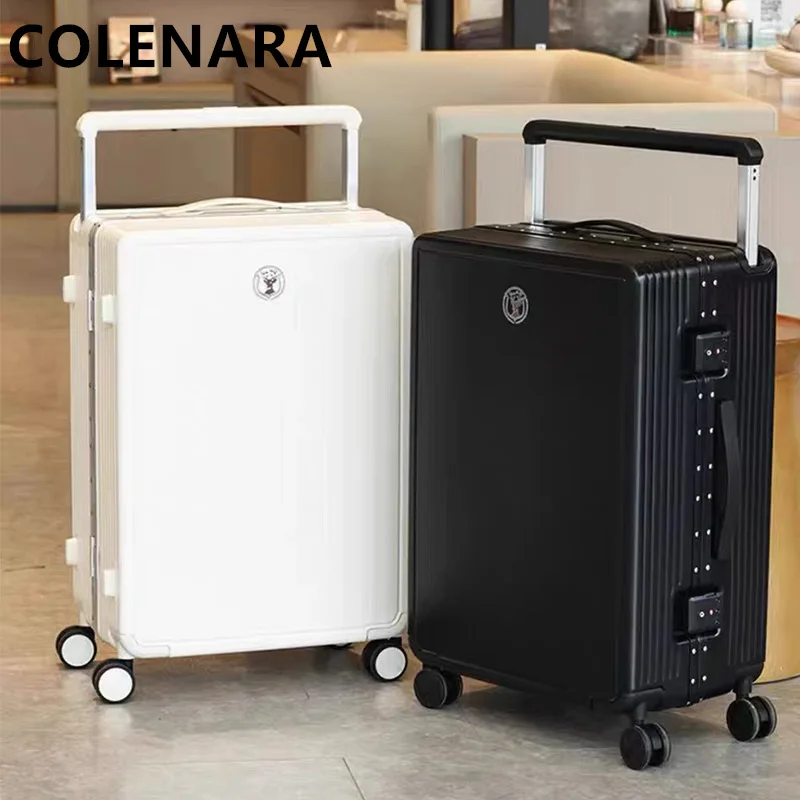 

COLENARA 20"22"24"26"28 Inch PC Aluminum Frame Trolley Case Large Capacity Password Box Rolling Luggage Boarding Box Suitcase