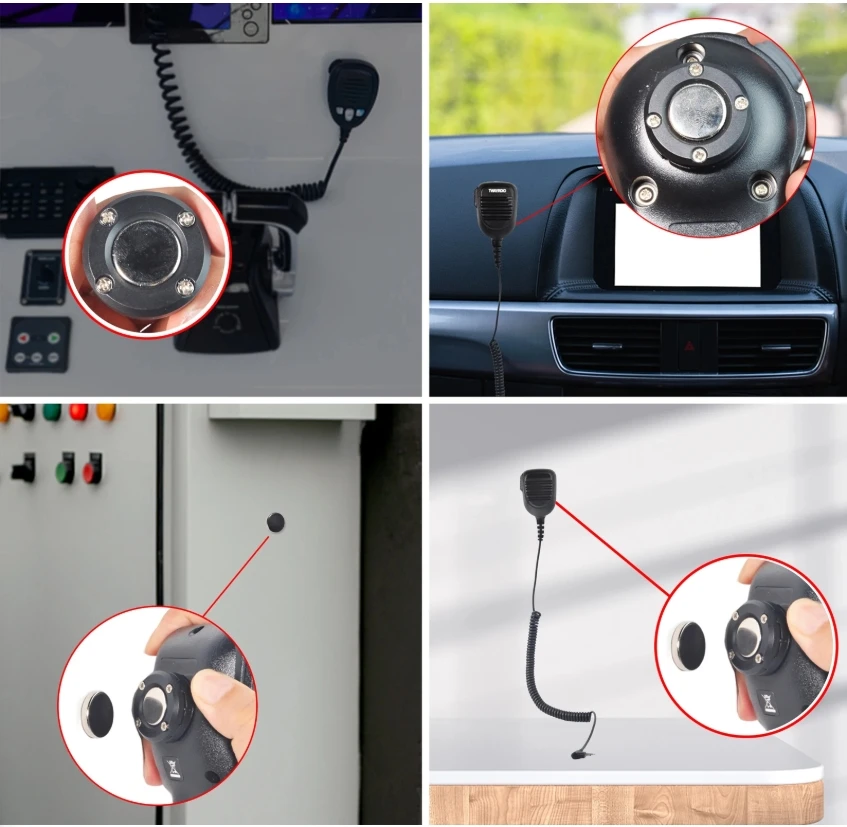 Magnetische Mikrofonhalterung, feste Halterung für Handmikrofone, Armaturenbrett-Wandhalterung für Yaesu FT7900R MH48 SSM-85D Shoud – Detail 9