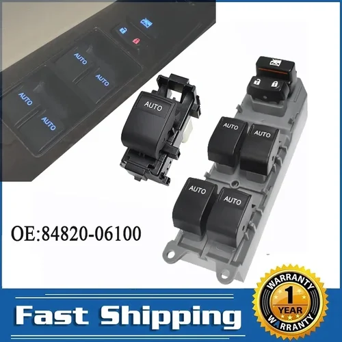 Imagen 1 del producto Control del interruptor del elevador de vidrio de la ventana eléctrica del pasajero del conductor con botón de iluminación automática para Toyota RAV4 Corolla Yaris 2005-2015