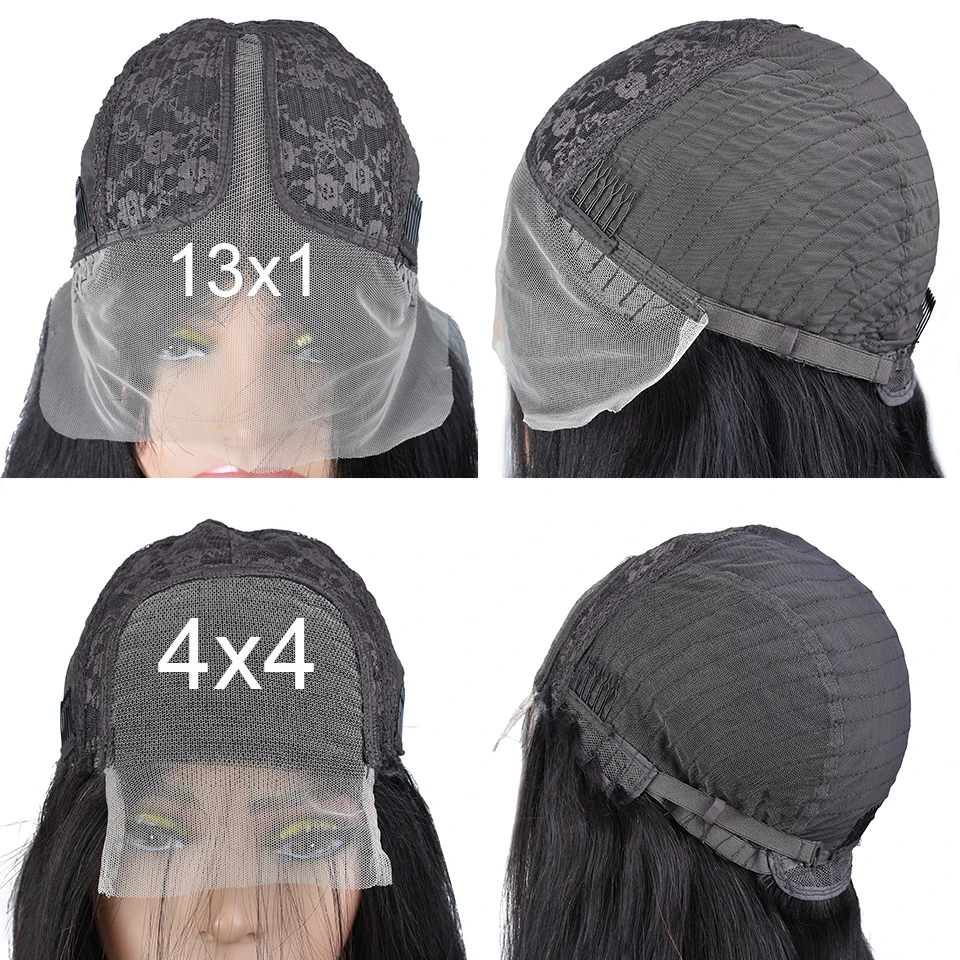 Body Wave 4*4 Lace Closure Wigs Human Hair Brazilian 13x1 Front Lace Wigs Natural Color Lace Closure Wigs For Women Pre Plucked