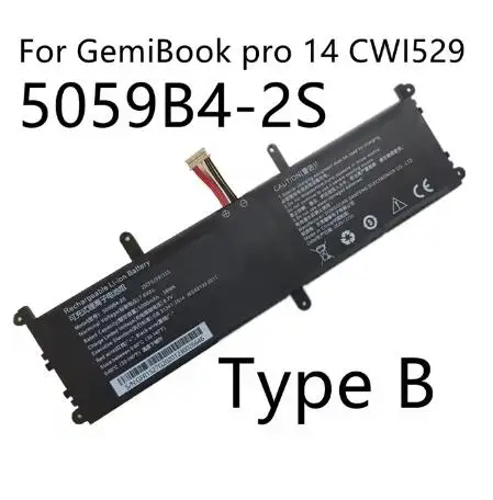 5059B4-2S-1 5059B4-2S1P Laptop Battery For Chuwi GemiBook Pro CWI528,Pro 14 CWI529 CWI557 Q512G20090943 5059B4-2S1P 2ICP5/59/115