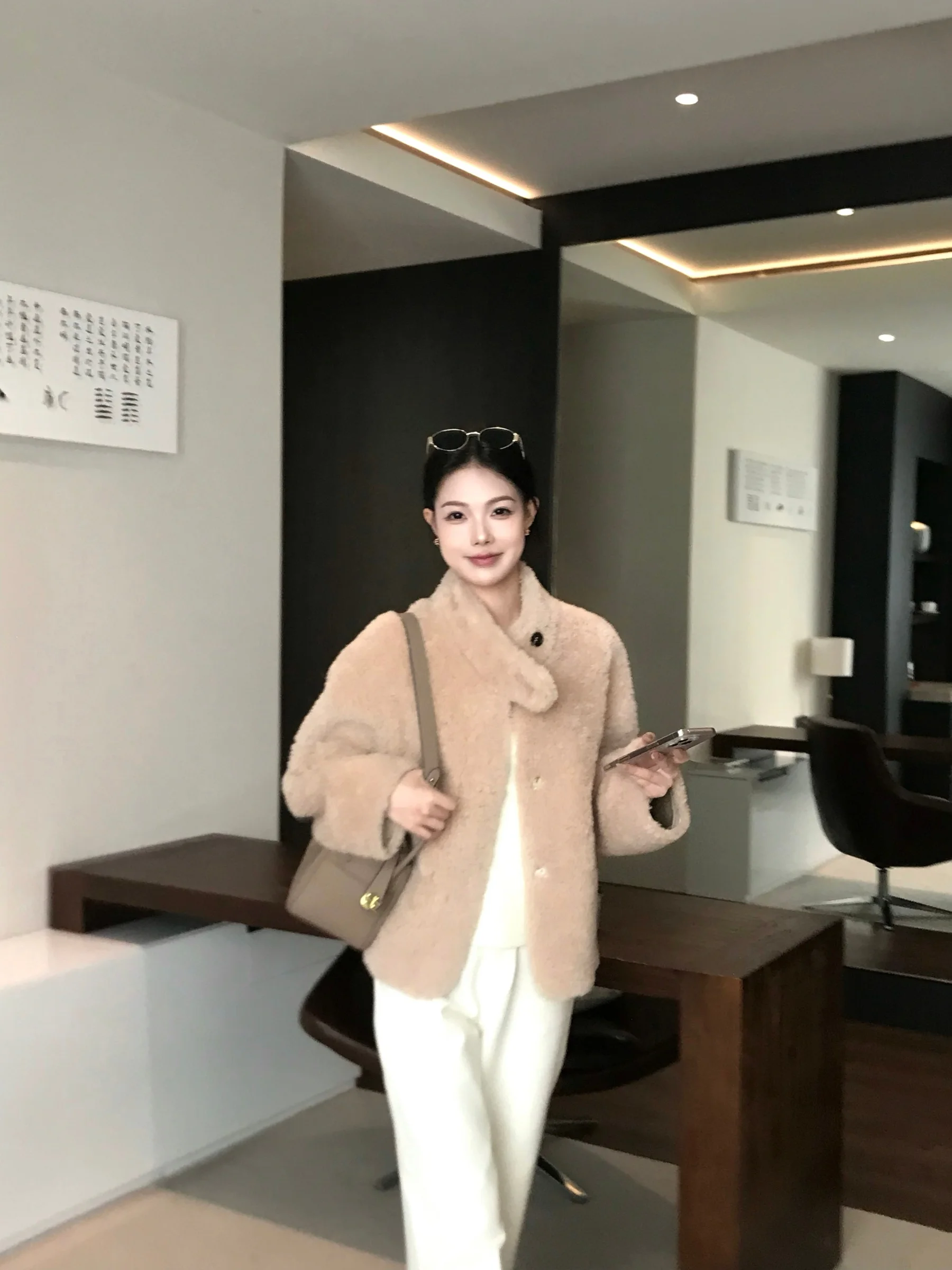 

Новая повседневная куртка 5werkwen из овечьей шерсти с эффектом окрашивания Du Home Dyeing Poer 00 для молодых женщин