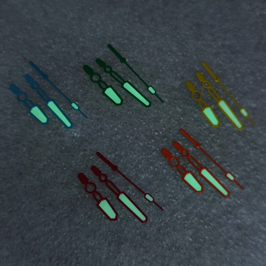 Watch Accessories NH35 Hands Green Luminous Hands Blue Green Red Hands Suitable for NH35 NH36 NH38 NH70 NH71 NH72 4R Movement