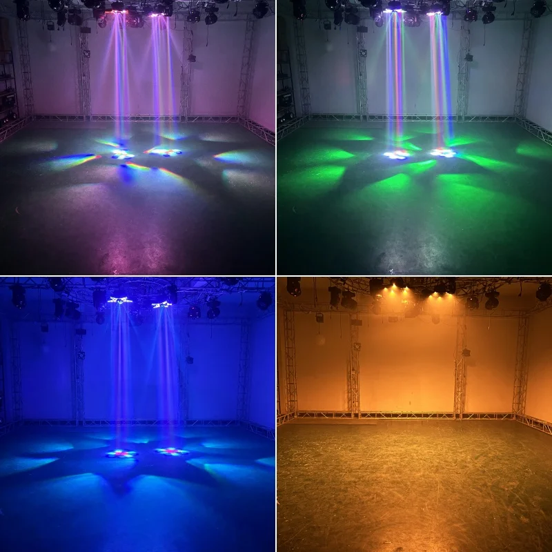 معدات DJ RGBW LED ضوء شعاع الرأس المتحرك 4in1 تدوير ستروب مصباح للملهى الليلي بار مرحلة الحفلات عيد الميلاد