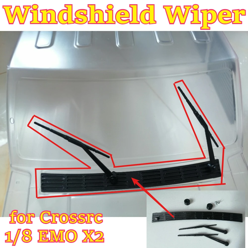 RC car hobby simulated windshield wiper decorative part fitting for Crossrc 1/8 EMO X2 custom size replacement spare accessories