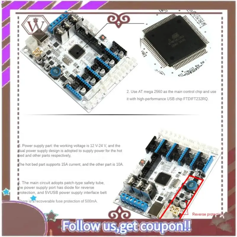 ABBG-1 قطعة لوحة تحكم للطابعة ثلاثية الأبعاد لوحة أم للطابعة ثلاثية الأبعاد قوة من Mega2560 + Ultramaker و Mega2560 + سلالم 1.4