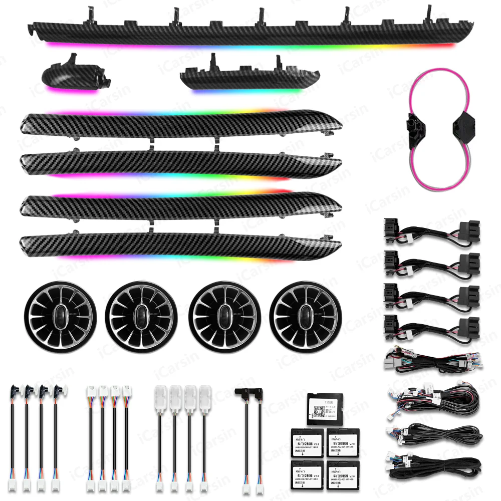 

ICarsin Upgrade 256 Colors Symphony Led Car Interior Ambient Light Decoration For Audi A3/S3/RS3 2013-2020 Strip Accessories