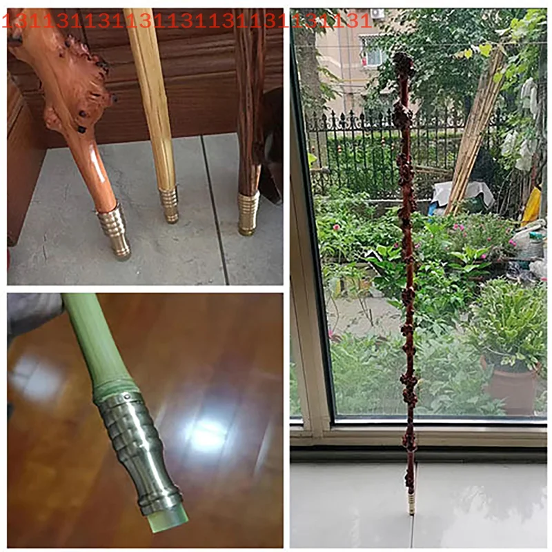 

One 10/16/18/20/25 Brass Cane Tip with Non-Slip Rubber Footpad for Walking Stick Chair Leg Replacement