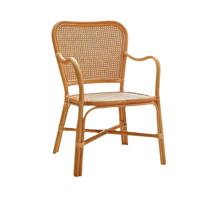 Japanese-style Indonesian rattan chair living room bedroom household balcony rattan chair three-piece