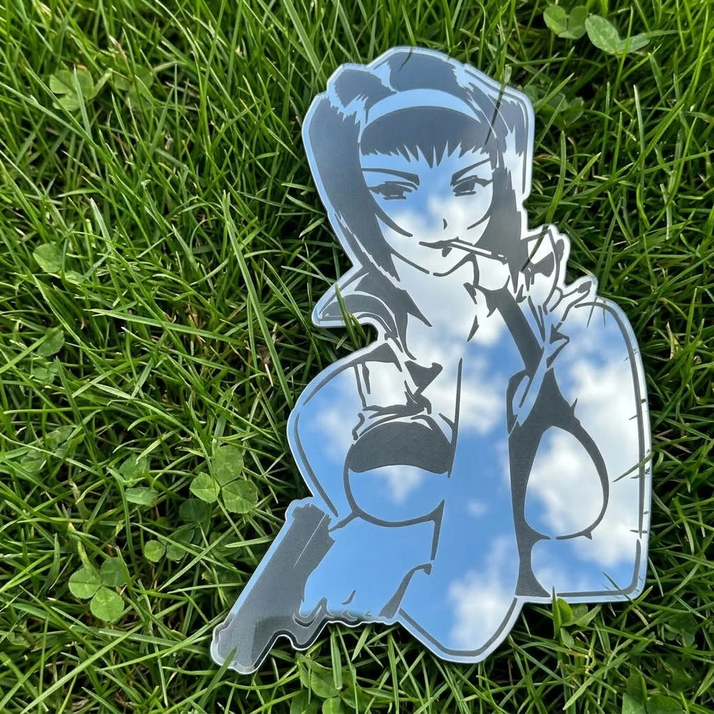 

Faye Valentine Anime Mirror Room Decoration Creative Manga Acrylic Mirror Wall Art Birthday Gift for Fans & Gamers