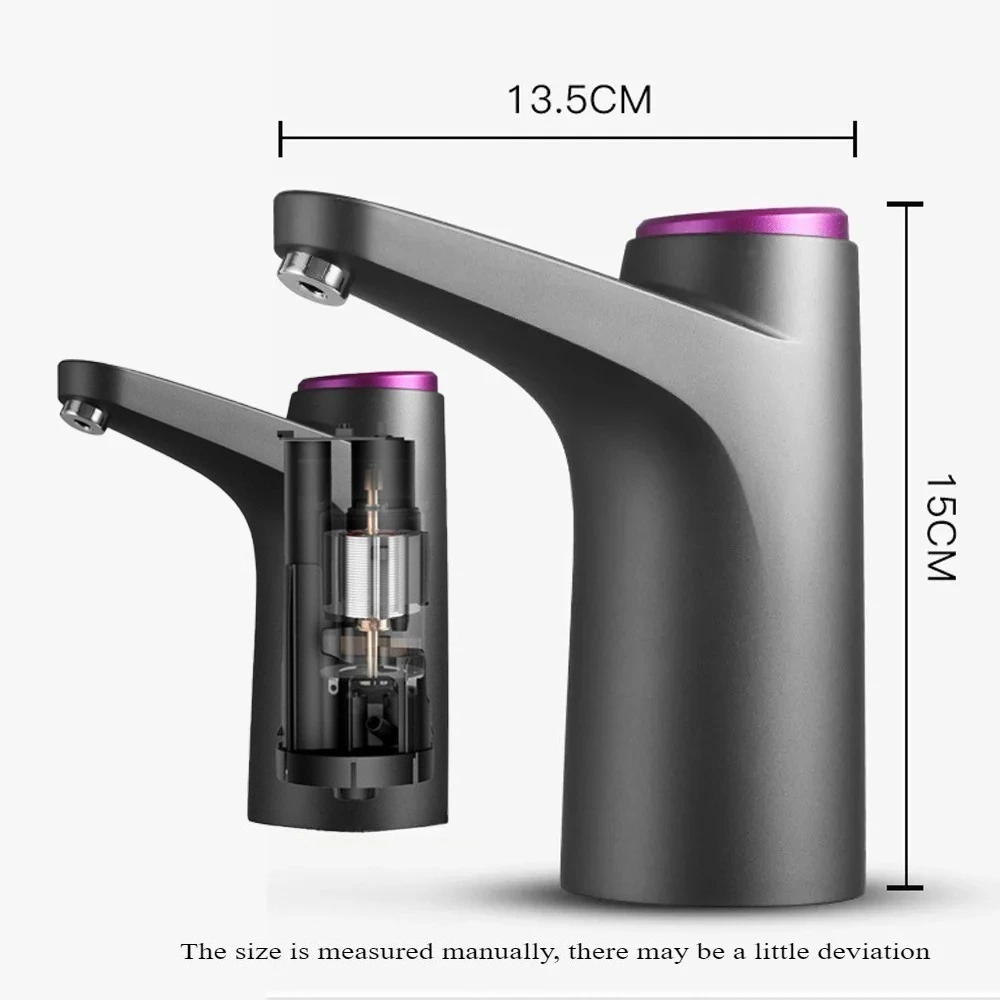 E2 Water Dispenser Universal 3/4/5 Gallon Water Pump Outdoor Camping Portable BBQ Water Bottle Pump Reusable USB Charging Pump