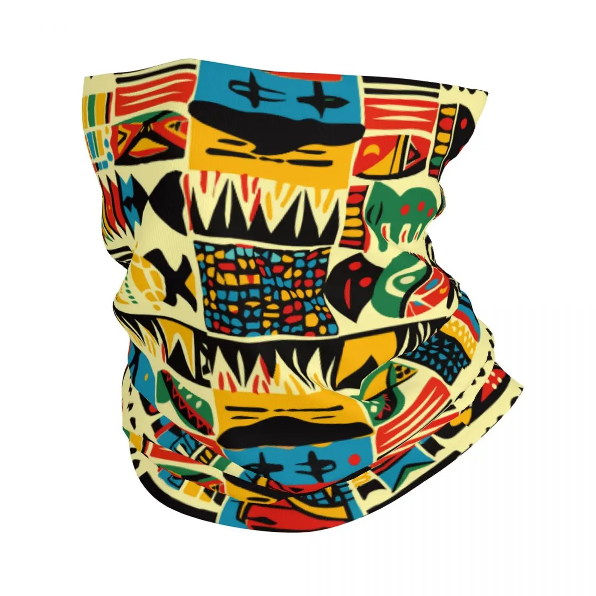 African Mud Cloth Pattern Artwork Thin Bandana Neck Gaiter Wrap Scarf Headband Neck Cover