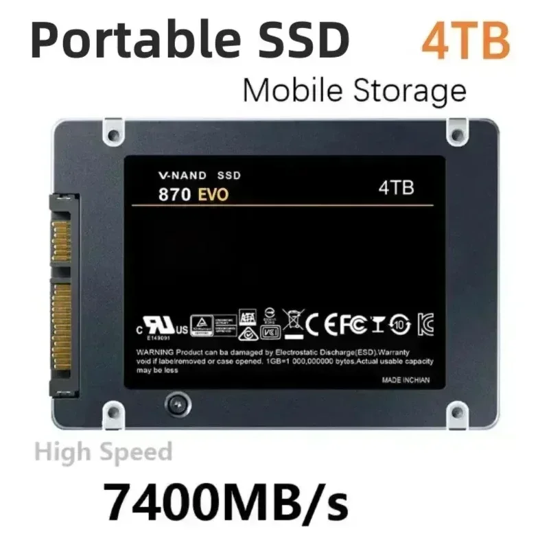 4TB Solid State Disk SSD 870 EVO 1TB 2TB Internal HDD Hard Drive Sata3 2.5 Inch For Laptop Microcomputer Desktop