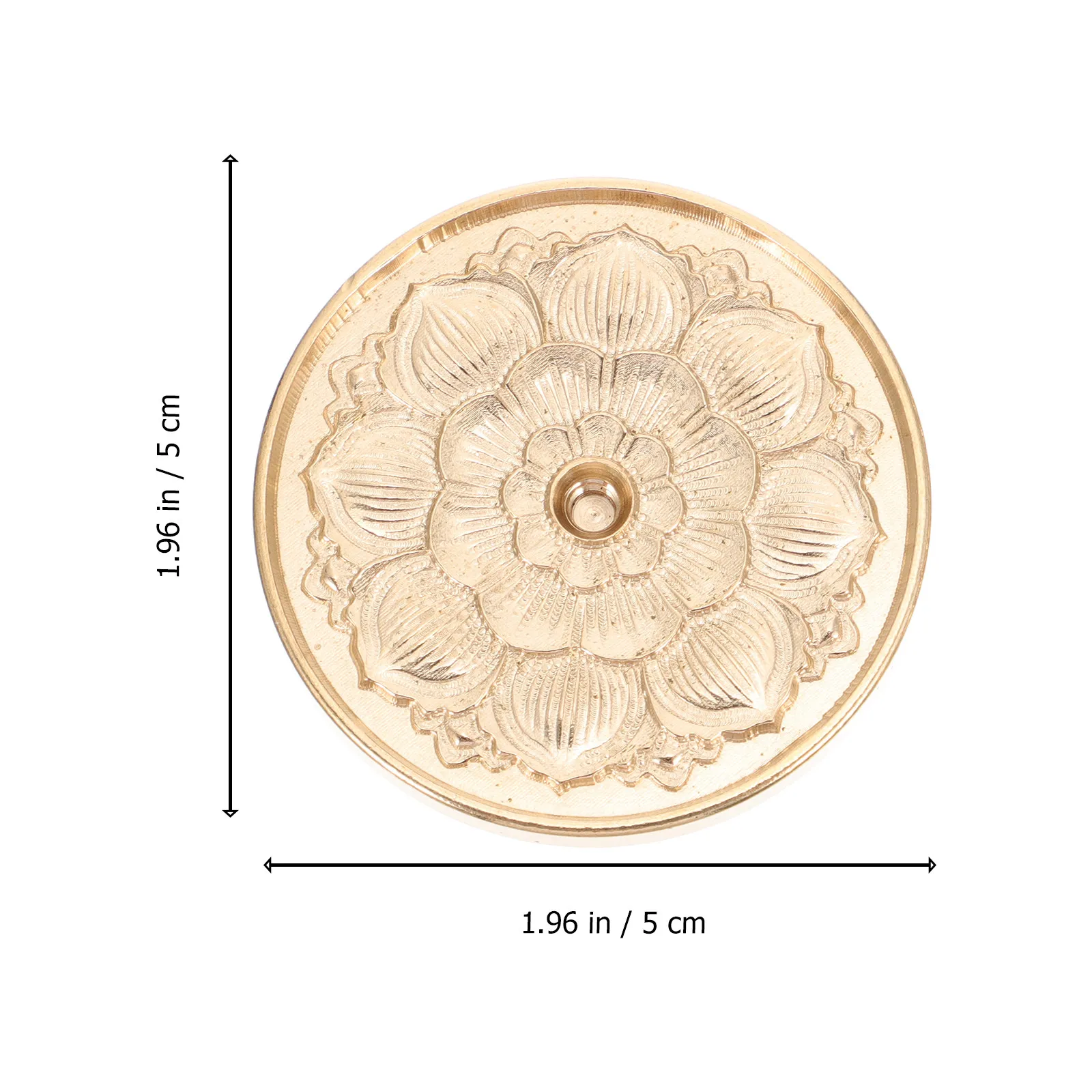 1Pcs Brass Incense Ash Press Tool Delicate Lotus Mold Comfortable Handle Suitable for Yoga Room Study Office Ash Pressing Supply