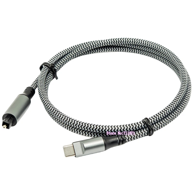 Usb Type C Мужской Toslink SPDIF Мужской адаптер Линейный кабель Usb C к SPDIF PCM оптоволоконный аудиолинейный кабель Шнур Тип-C к S/PDIF