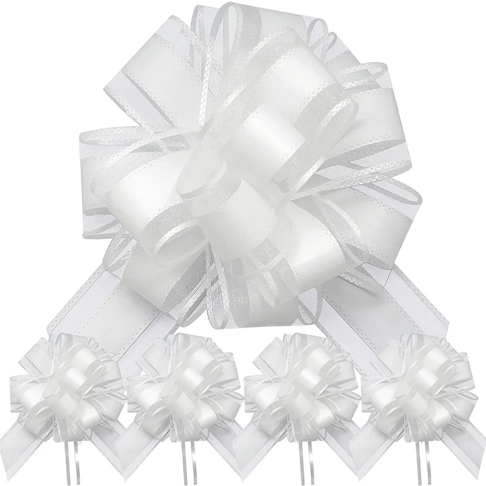 10-20Pcs Wedding Car Bow Ribbons Christmas Gift Wrap Packaging Decoration DIY Craft Flowers Birthday Party Supplies Valentines