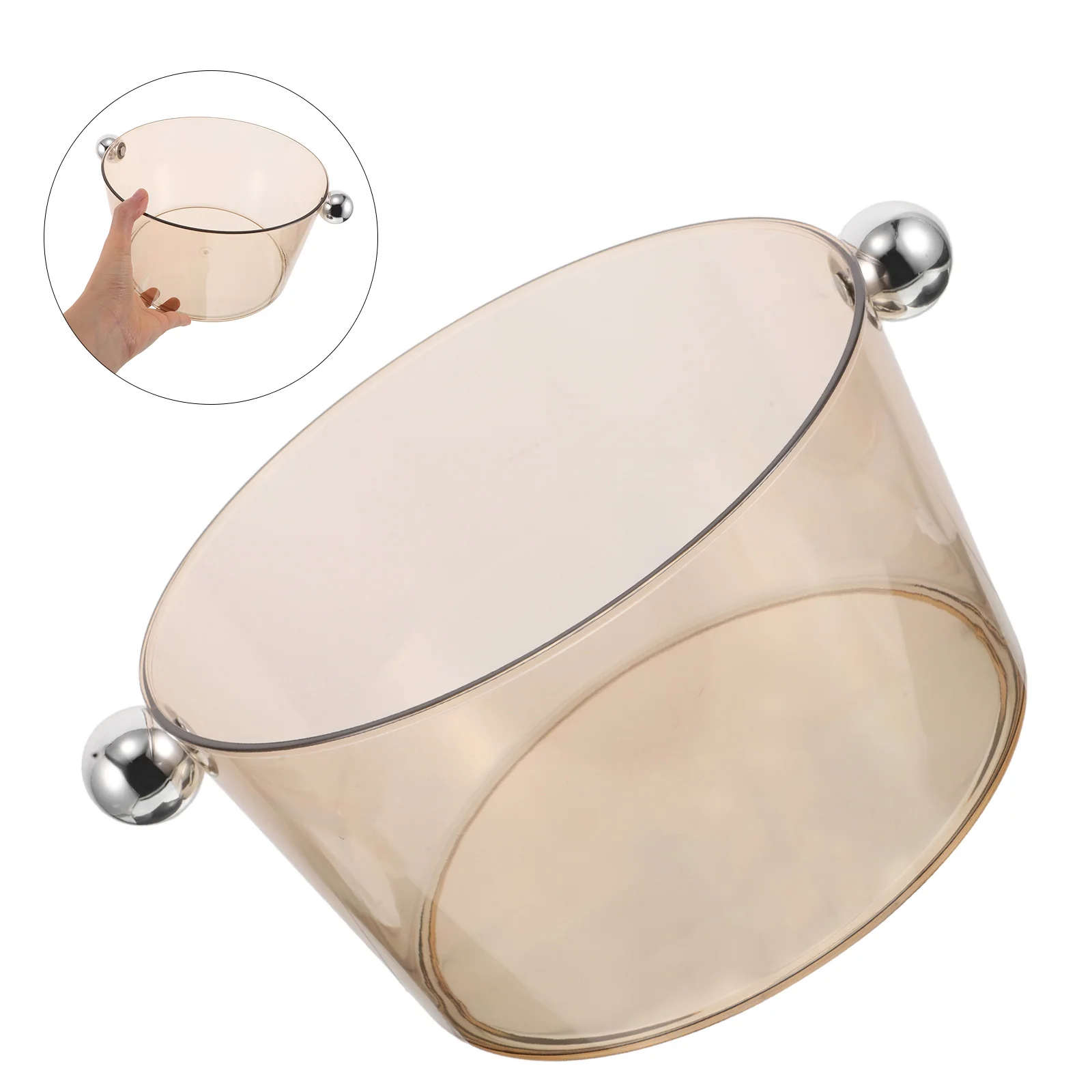 

Acrylic Ice Bucket Large Capacity Portable Handle For Parties Ktv Camping Outdoor Bar Supplies Beverage Tub Drink Chiller