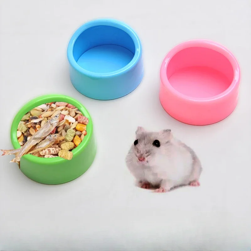 Imitation Ceramic Anti-Planing Pet Food Bowl, Hamster Food Bowl Thickened ABS Bird Feeding Bowl Small Pet Supplies