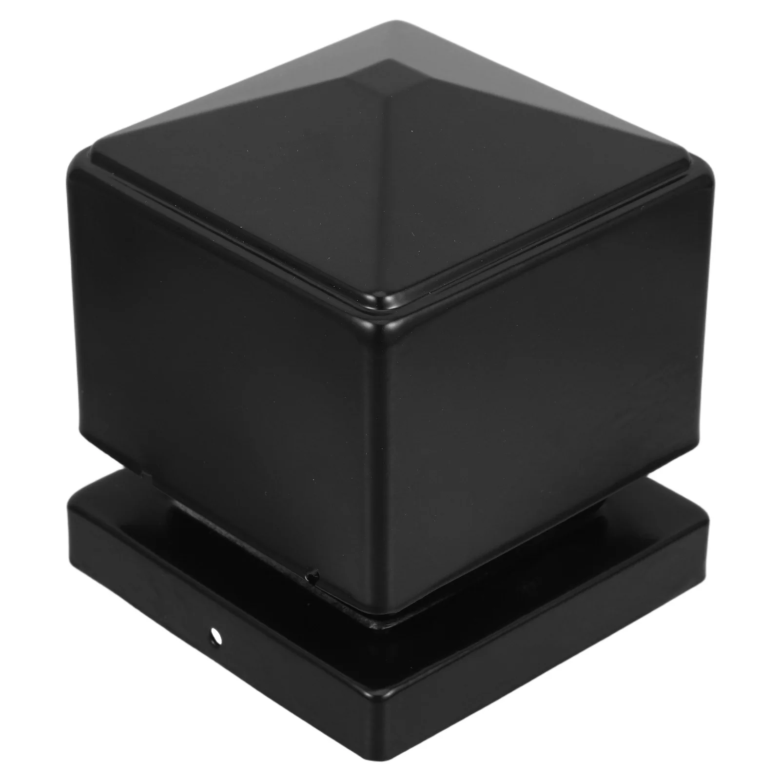 

Black Iron Fence Post Caps Lotus Topper Decorative Metal Fence Top Covers for Garden Deck Railing Protection Iron Post Caps