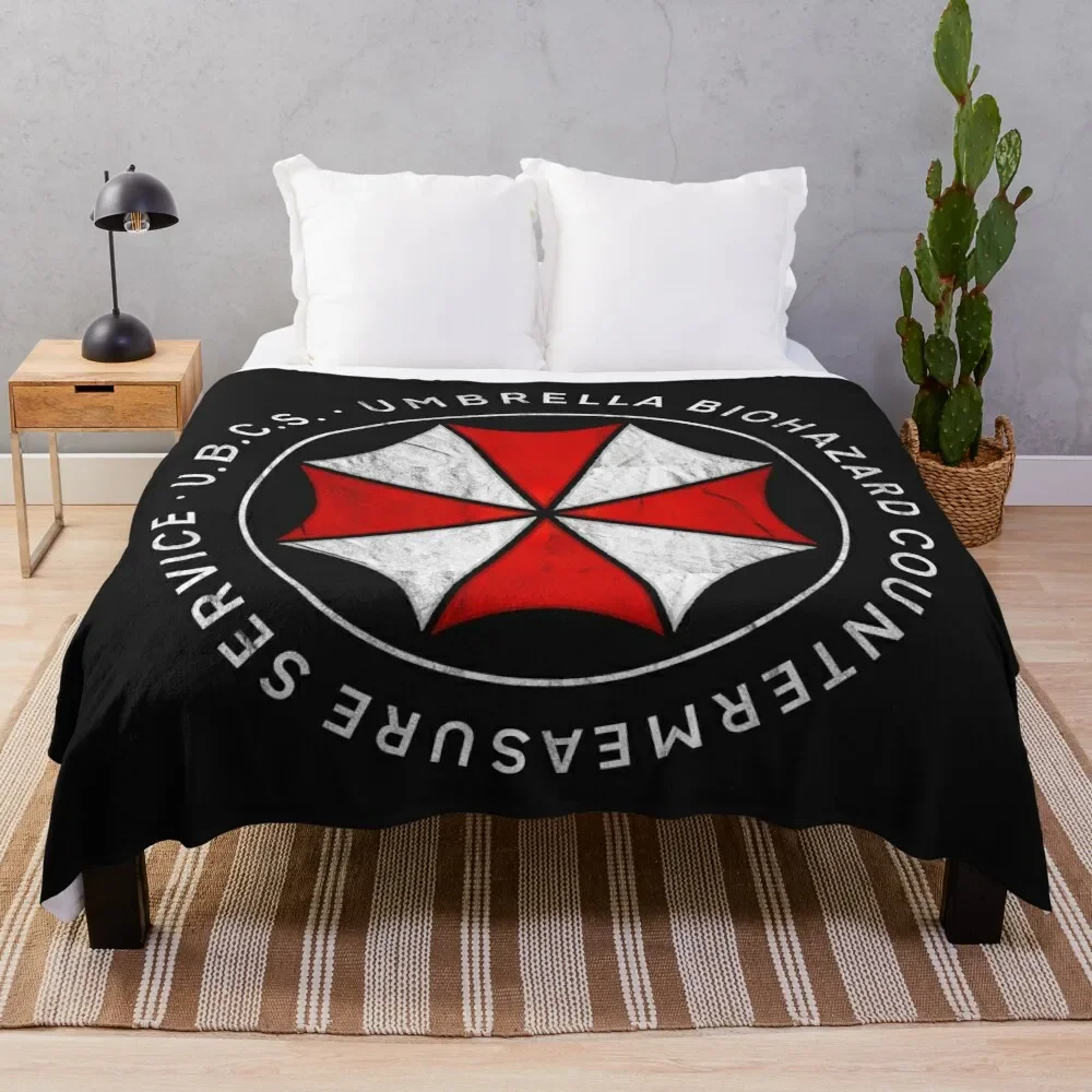 

Umbrella Biohazard Countermeasure Service Resident Evil 3 Throw Blanket Bed warm winter Soft Blankets