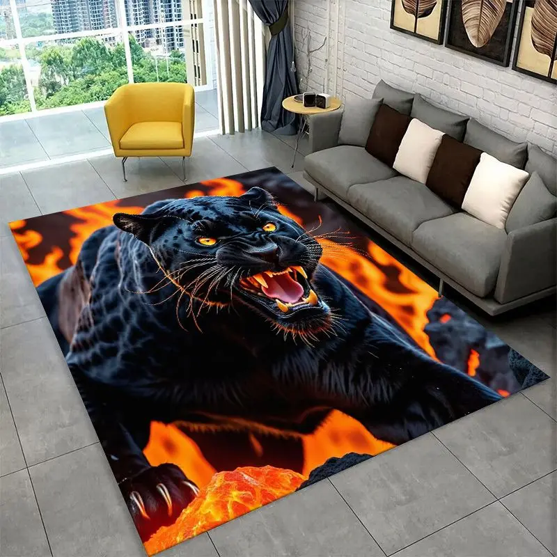 Fierce Leopard Cheetah Animal Beast Large Area Rug Non-slip Carpet for Bedroom Living Room Sofa Doormat Home Decor Floor Mat - view 6