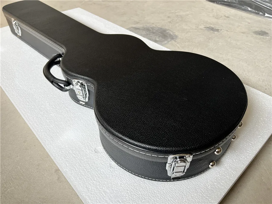 Factory direct electric guitar case Leather case Hard case Black, chrome-plated metal accessories free shipping