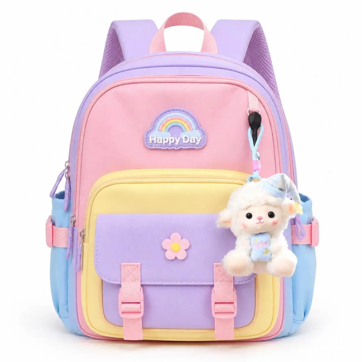 Ornament Cute Sheep Keychain Soft Cartoon Cartoon Animal Stuffed Dressed Lamb 13cm Size Lamb Bag Charm Sheep Pendant
