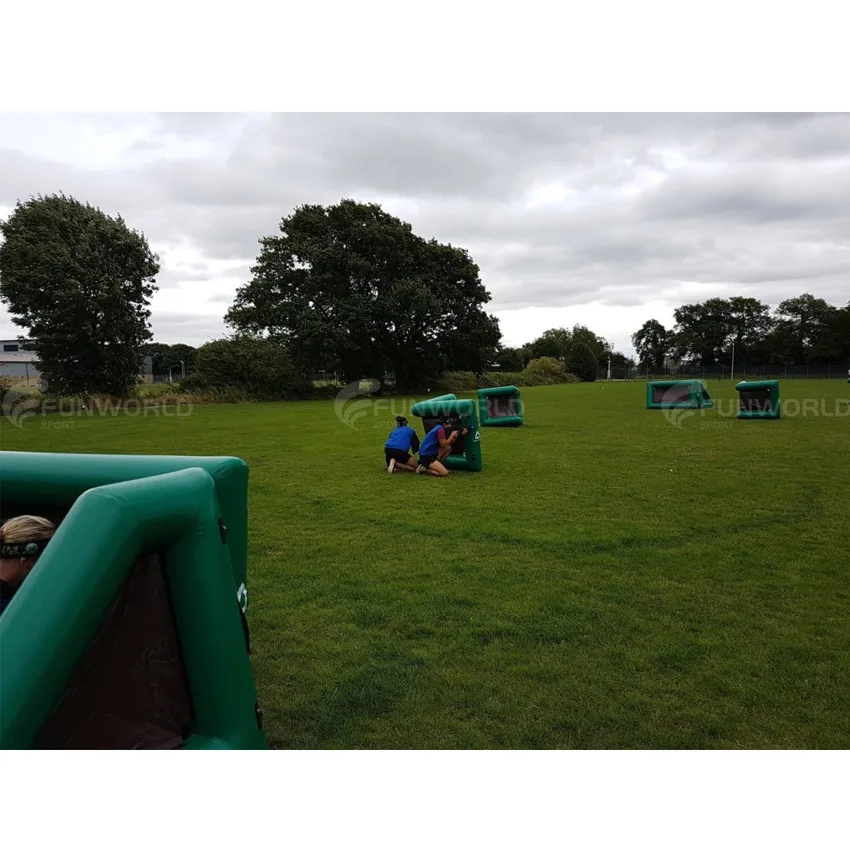 Commercial Outdoor Sport Play Inflatable Paintball Air Bunkers Inflatable Tactical Cs Shoot Game Inflatable Paintball Bunkers