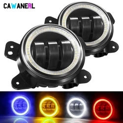 Car LED Fog Light Angel Eye Daytime Running Lamp DRL Accessories For Jeep Wrangler Grand Cherokee Dodge Charger Journey Magnum