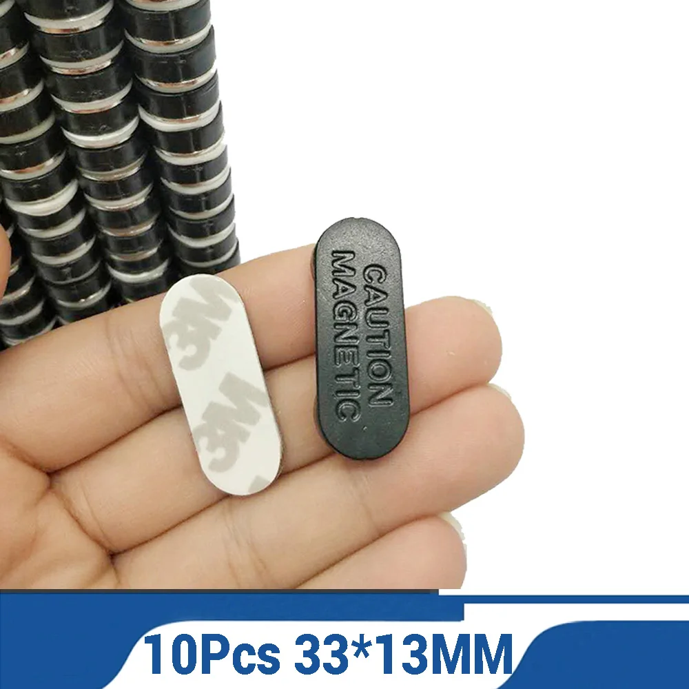 10 Pcs 33*13mm Strong Magnetic Name Tags Badge Metal Fastener ID Card Durable Attachment Holder Magnetic Name Tag Id Magnet