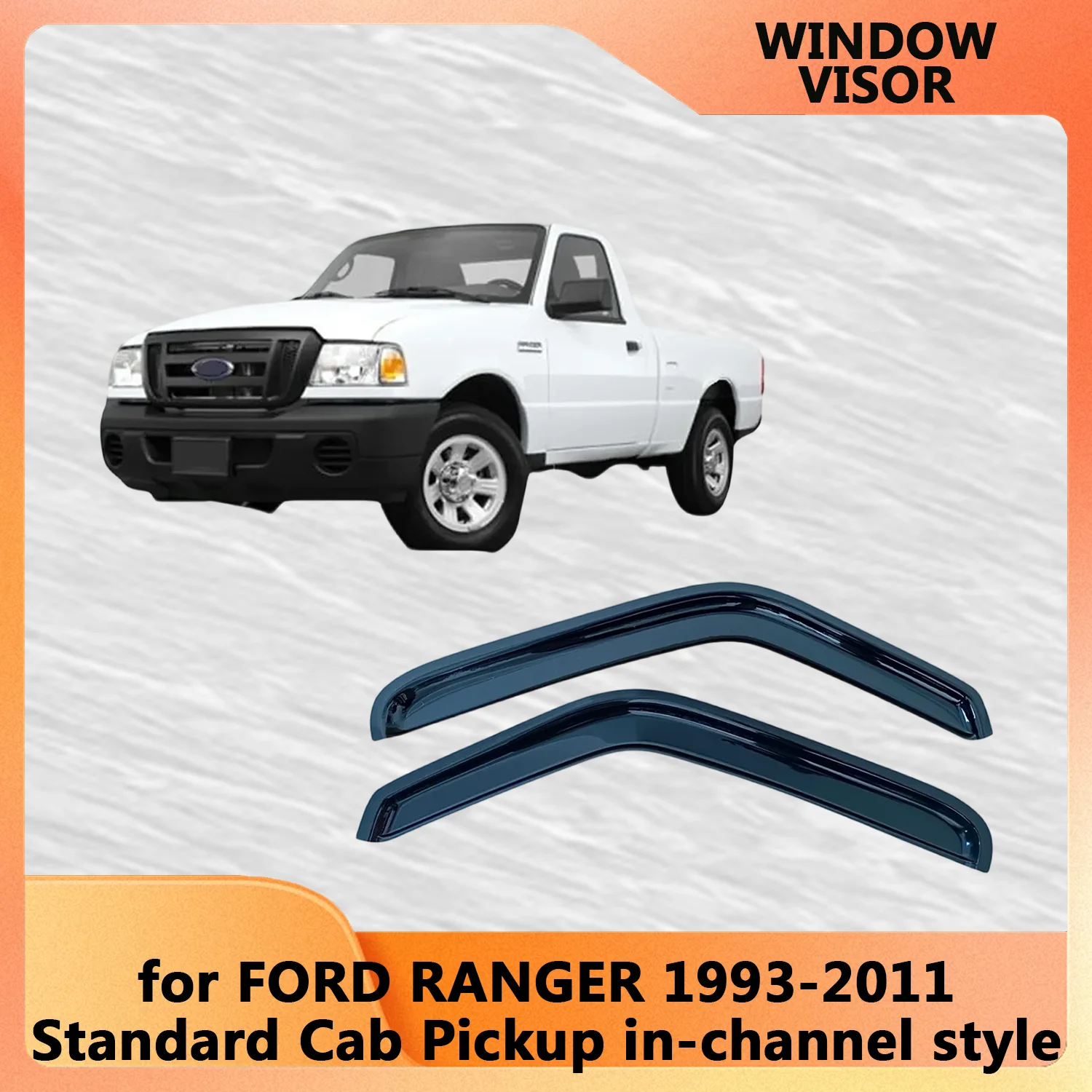 

Дефлекторы окон для FORD RANGER 1993-2009, 2010, 2011, стандартная кабина, пикап, встраиваемые, защита от дождя, боковые вентиляционные дефлекторы