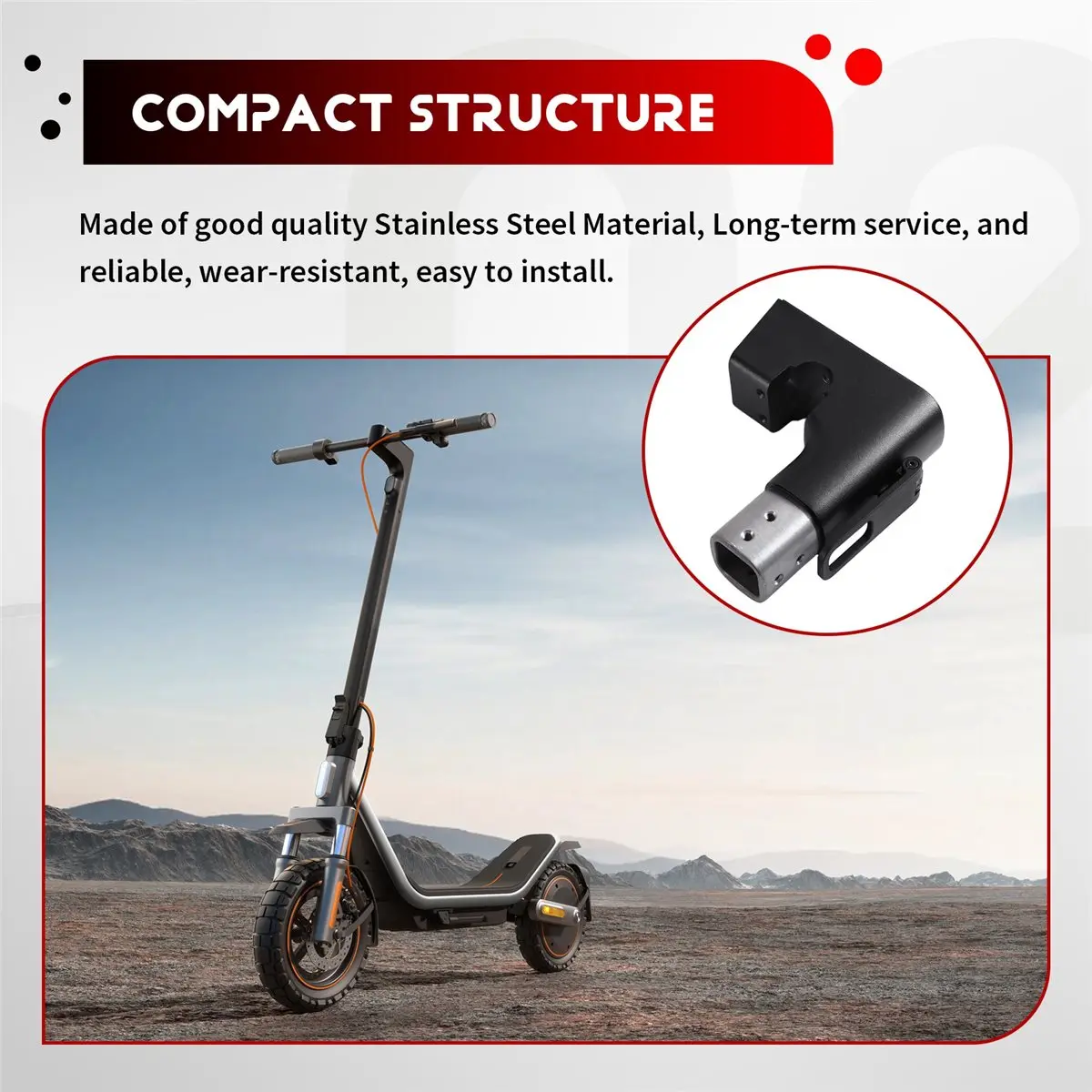 giftnew Dashboard Base Seat Set for 6 Seat Post Electric Scooter Replacement Accessories