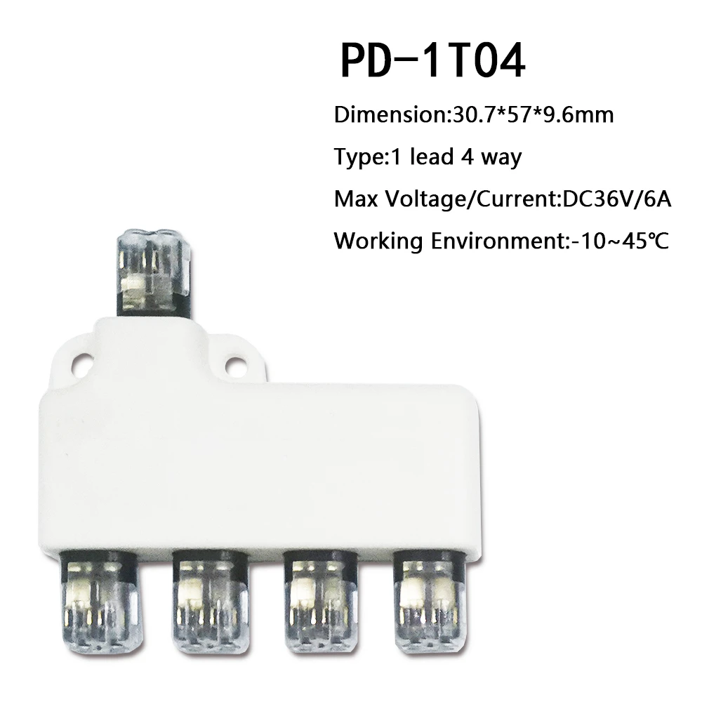Wire Connector Set Pluggable Spring Scotch Lock 18-24AWG Quick Splice Connector With Splitter Led Light Strip 2P Crimp Terminal