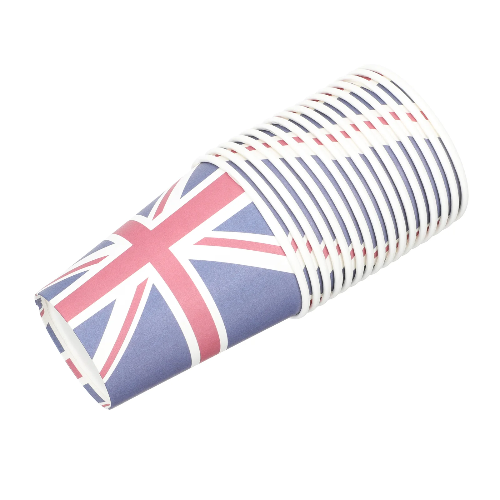 16 Pcs British Flag Paper Cup Party Cups Union Jack Water Brown Tablecloth Printing Coffee Ornament Drinking Home Supplies