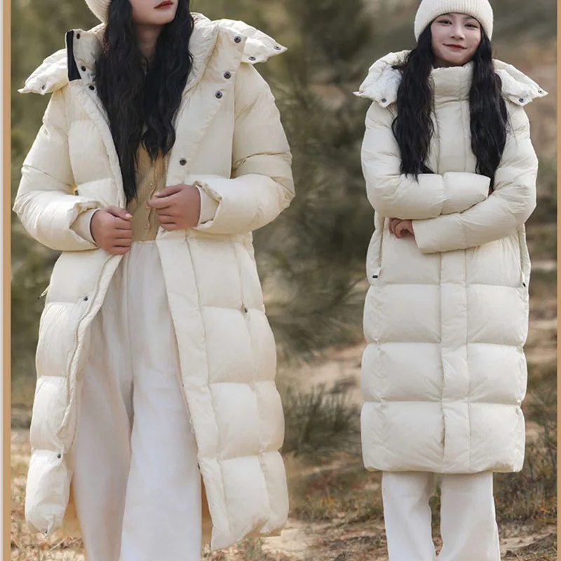 2025 여성용 새 겨울 따뜻한 후드 다운 재킷 고품질 95 화이트 덕 다운 여성용 다운 재킷 H620