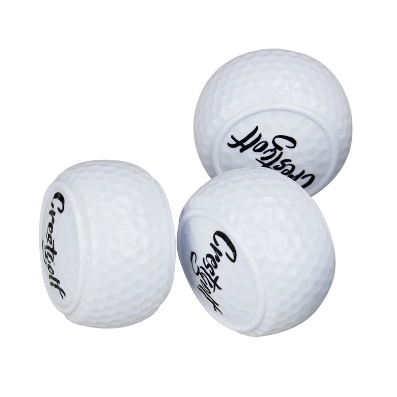 Düz şekil Golf eğitim topları iki katmanlı sürüş aralığı topları Golf uygulama topları salıncak atıcı sürüş aralığı köy için