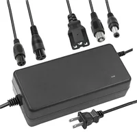 Cargador de batería de litio de 54,6 V 2A, cargador de bicicleta eléctrica de 54,6 V 2A para batería de iones de litio de 13S y 48V, cargador de enchufe UE/EE. UU. de alta calidad
