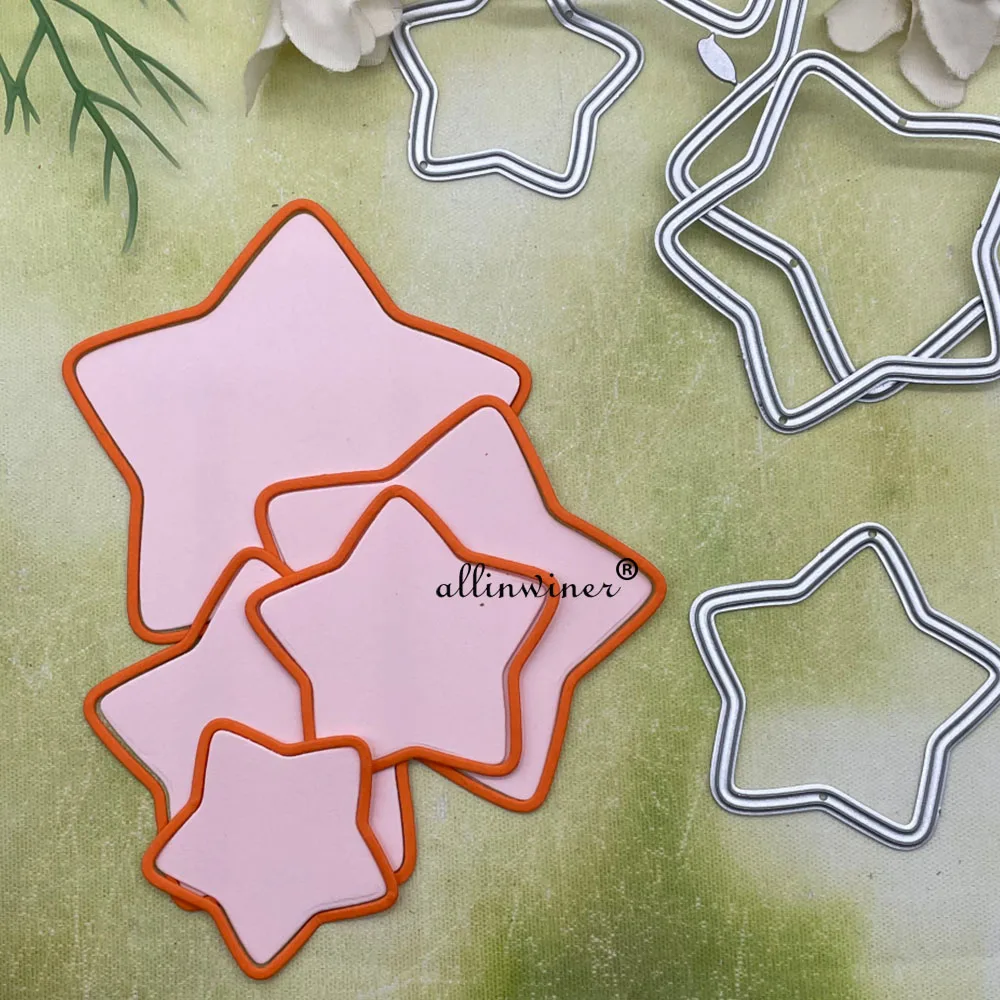 

Металлические вырубные трафареты для декора в виде звезд, для скрапбукинга, альбомов, открыток, тиснения