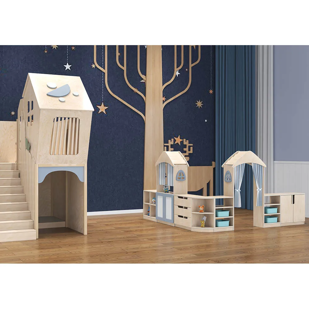 School children's furniture kindergarten students desks and chairs set role