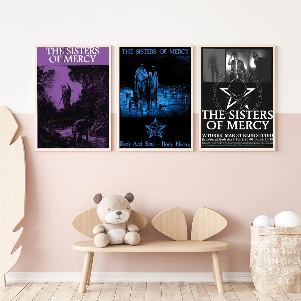 The S-Sisters Of M-Mercy Band Poster Versatile HD Waterproof Wall Art Self-Adhesive Decor for Any Space Ideal Gift