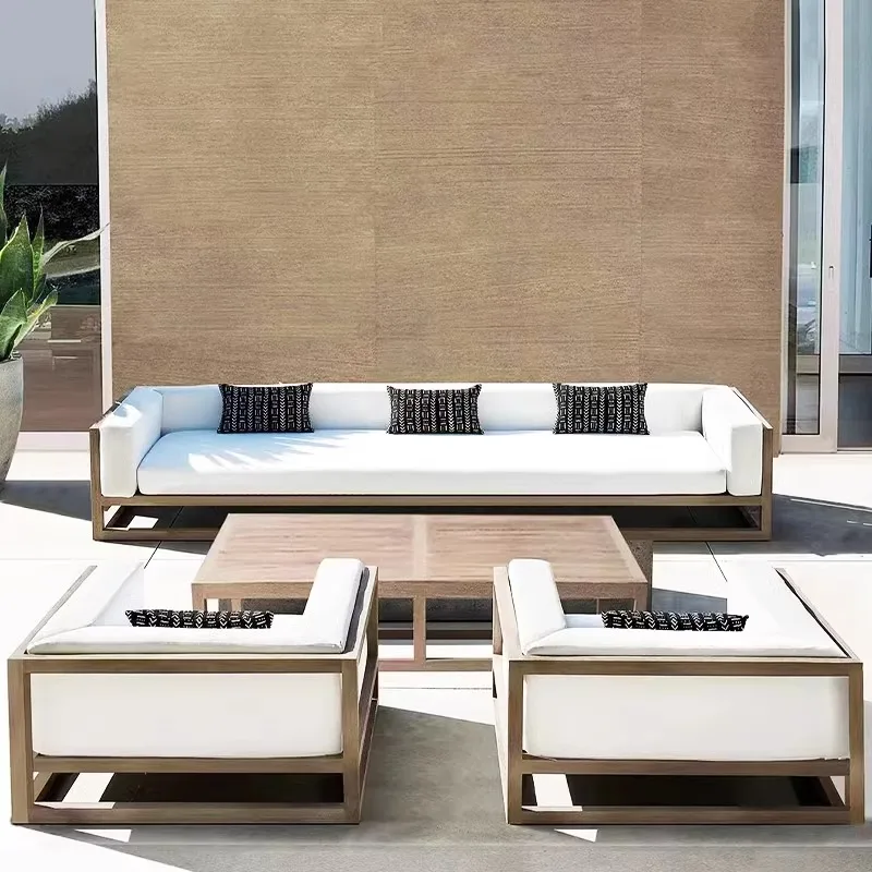 Customizable Divano da esterno Set di mobili da giardino Set di mobili da giardino per il tempo libero in lega di alluminio Mobi