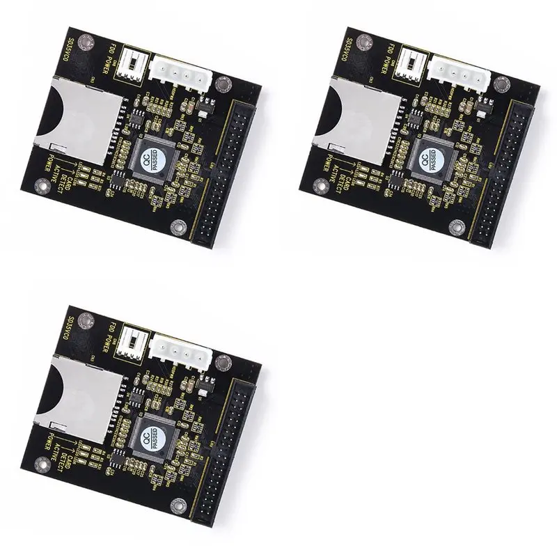 3X SD To 3.5 Inch IDE 40 Pin Converter Card IDE SD Card Adapter SSD Embedded Storage Adapter Card IDE Expansion Card
