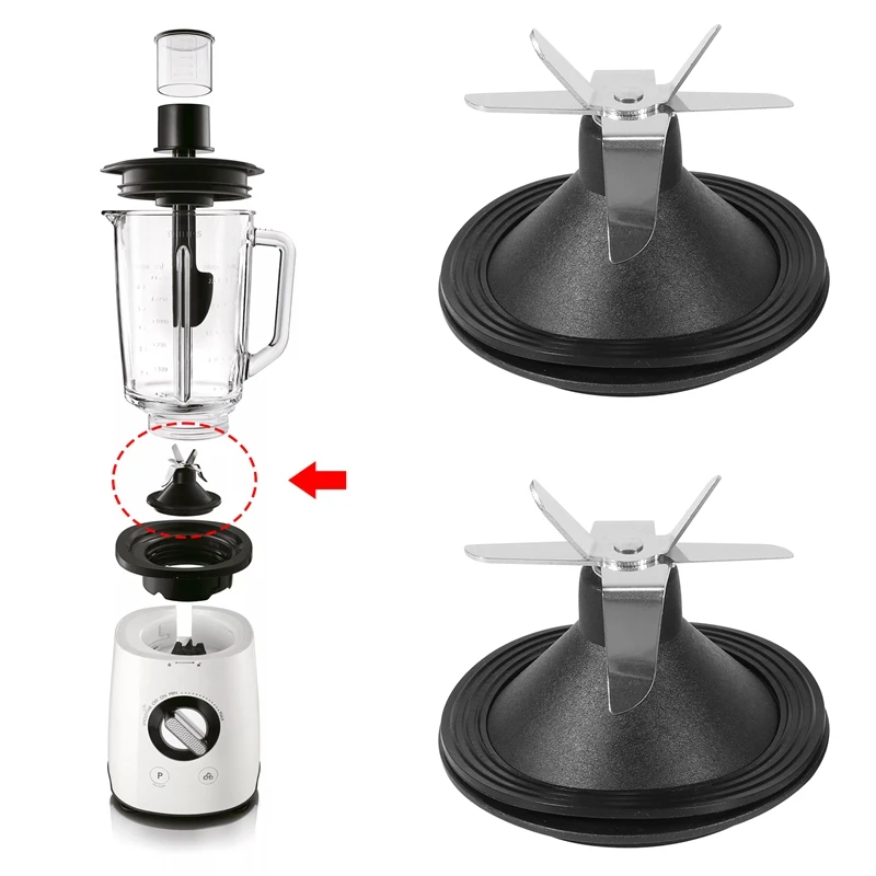 2Pcs Knife Unit For Philips RI2095 RI2096 HR2093 HR2194 HR2195 HR2196 HR2095 HR2096 For Juicer Blender Parts